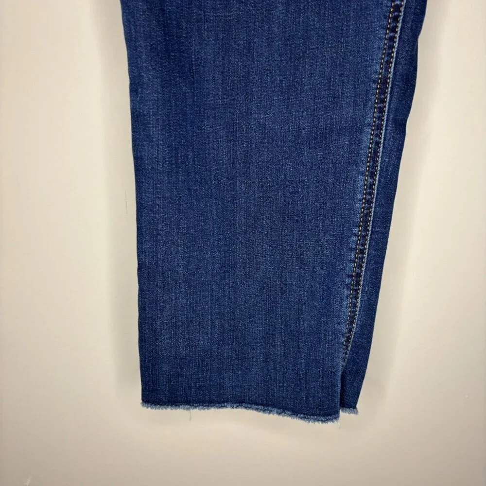 SEVEN7 Jeans Womens 16 High Rise Slim Straight Stretch 5 Pocket Denim Raw Edge